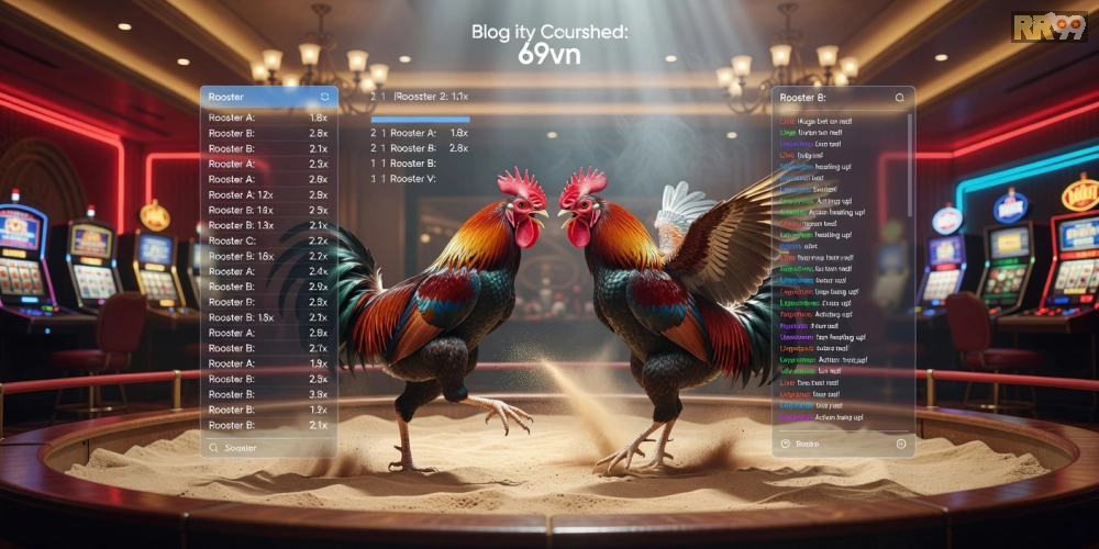 Hình minh họa khái niệm đá gà casino trực tiếp trên nền tảng 69vn với giao diện hiện đại.
