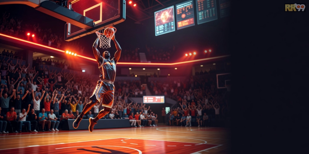 Giao diện trò chơi bóng rổ NBA ảo trên 69vn với các pha úp rổ kịch tính